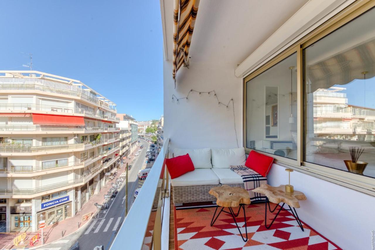 Luxury Maubourg - Vue Mer - Croisette 50M Plage - Clim - Terrasse Cannes Exteriör bild