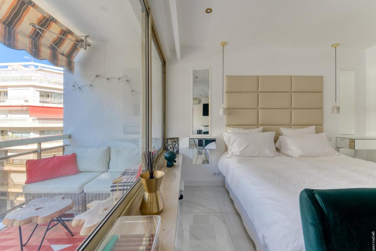 Luxury Maubourg - Vue Mer - Croisette 50M Plage - Clim - Terrasse Cannes Exteriör bild